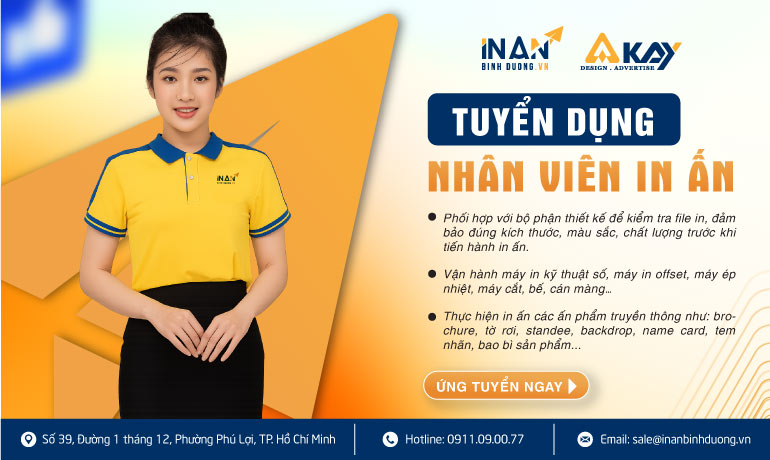 In Ấn Bình Dương - Tuyển Dụng Nhân Viên In Ấn