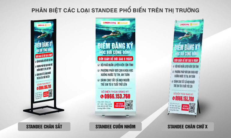 Phân Biệt Các Loại Standee Phổ Biến Trên Thị Trường