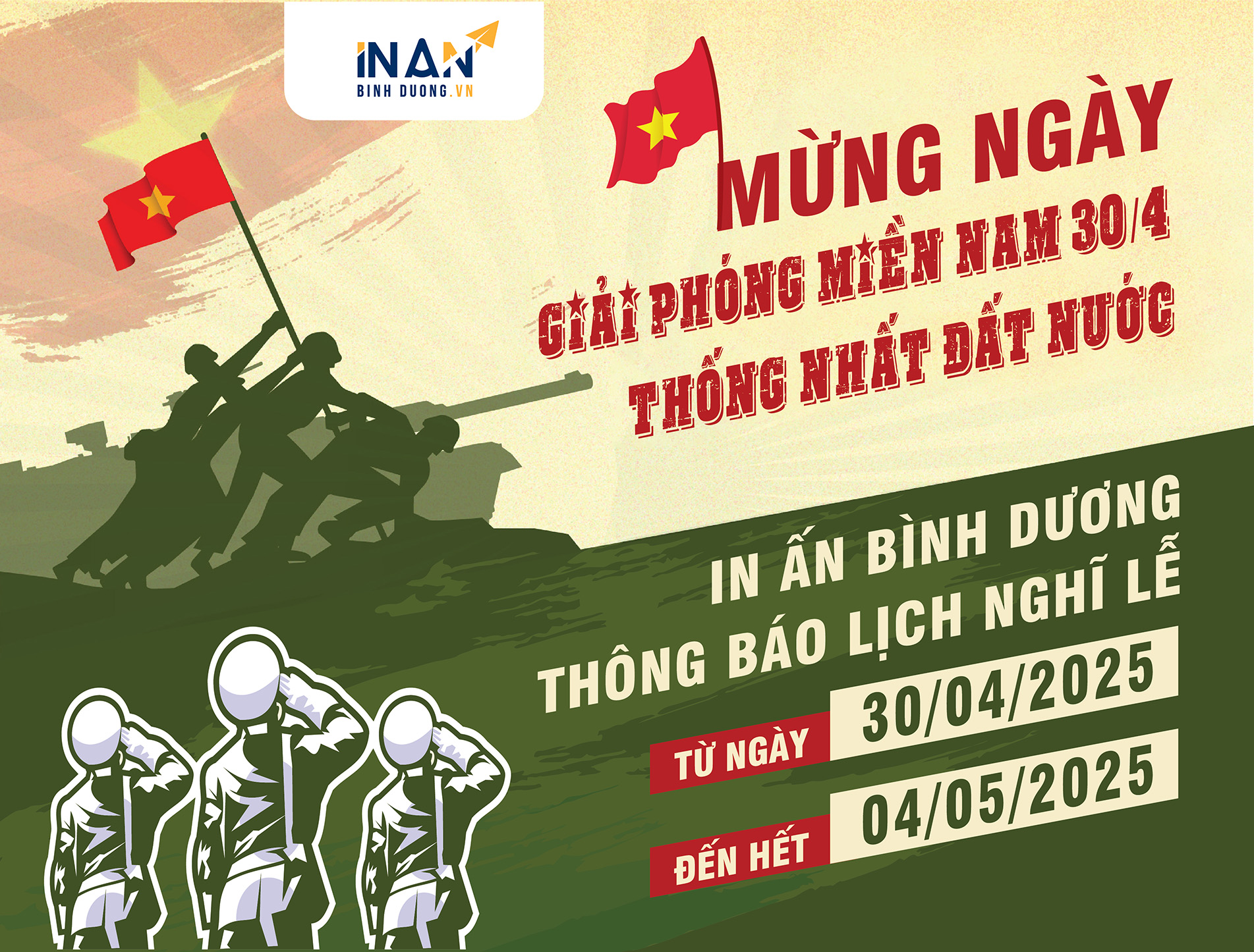 Thông Báo Lịch Nghỉ Lễ 30/4 - 1/5