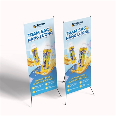 In Standee Chân Chữ X