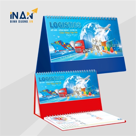 Mẫu Lịch Tết Để Bàn 2026 – Chủ Đề Logistics Ngành Vận Chuyển