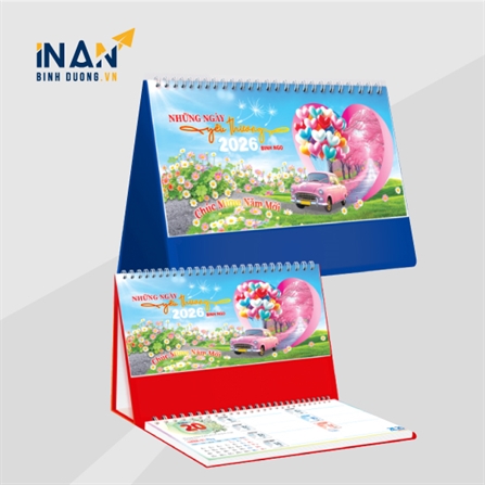 Mẫu Lịch Tết Để Bàn 2026 – Chủ Đề Những Ngày Yêu Thương