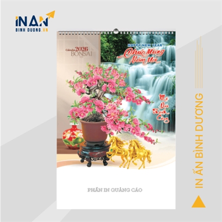 In Lịch Tết Treo Tường 2026 - Chủ Đề “Bonsai Phong Thủy”