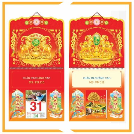 Bìa Lịch Gắn Bloc 2027 - Vinh Hoa Phú Quý